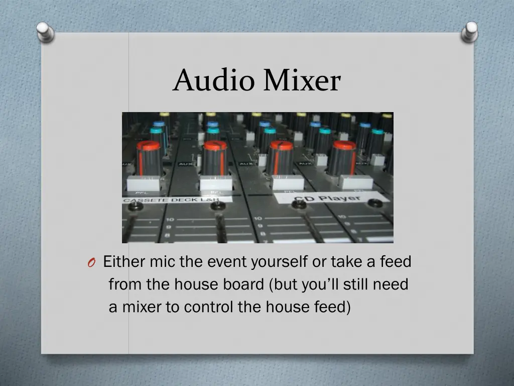 audio mixer