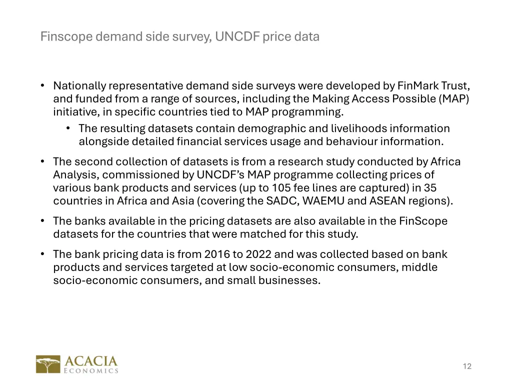 finscope demand side survey uncdf price data