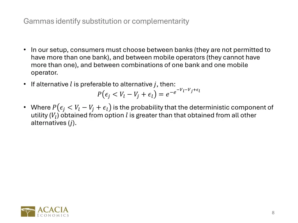 gammas identify substitution or complementarity