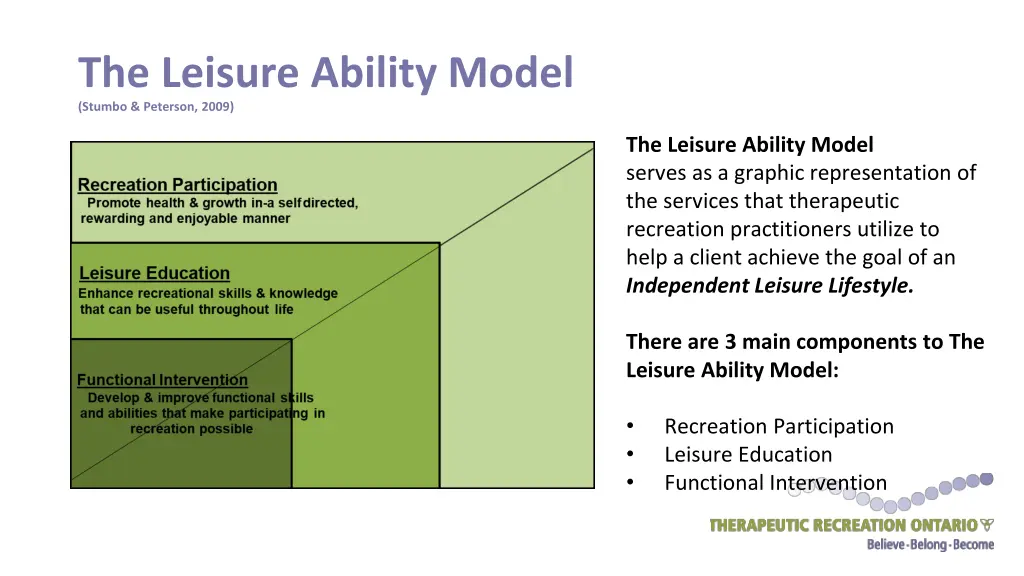 the leisure ability model stumbo peterson 2009