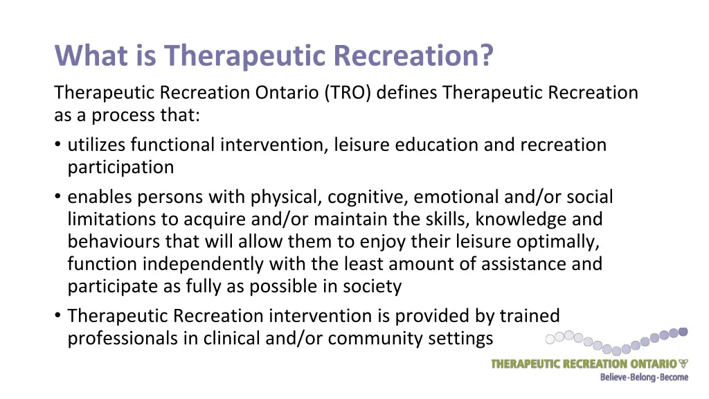 what is therapeutic recreation therapeutic