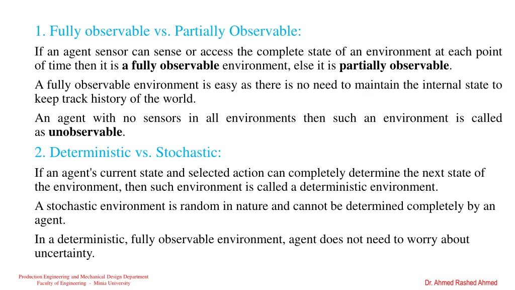 1 fully observable vs partially observable