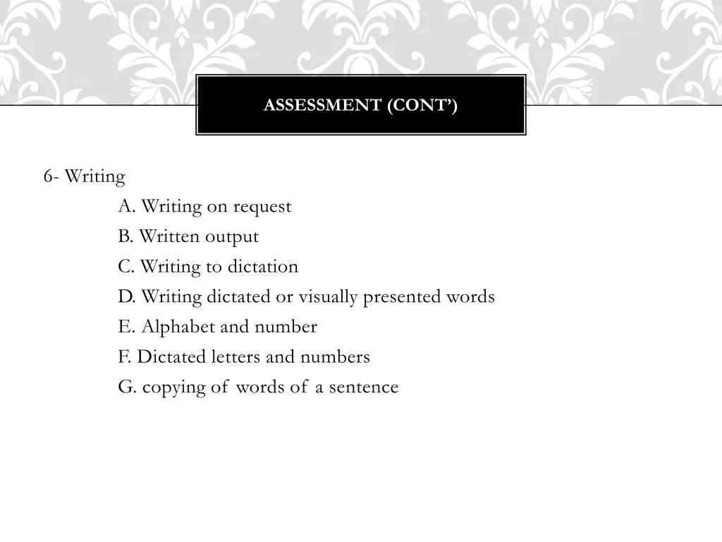 assessment cont 2