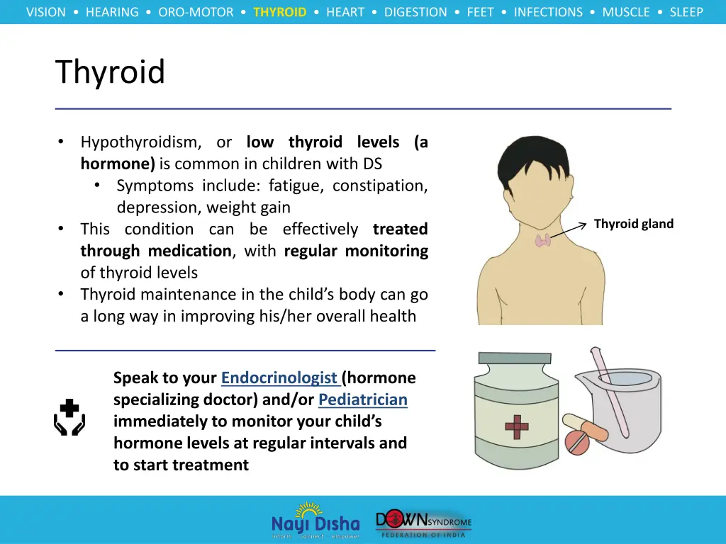 vision hearing oro motor thyroid heart digestion 7