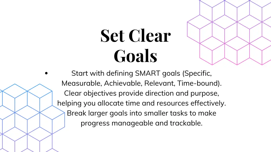set clear goals start with defining smart goals