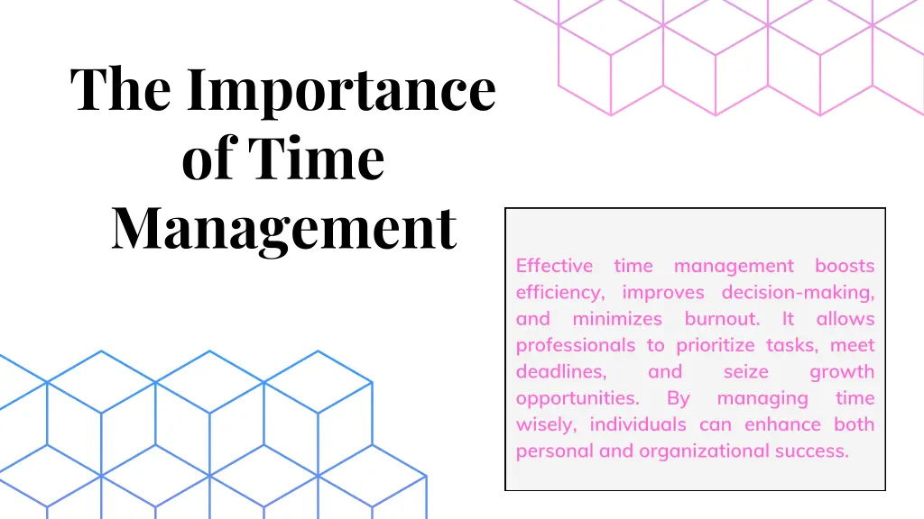 the importance of time management