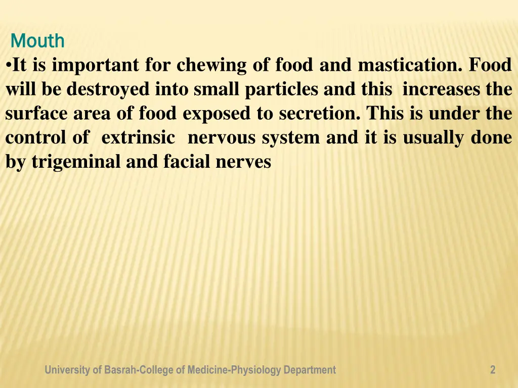 mouth mouth it is important for chewing of food