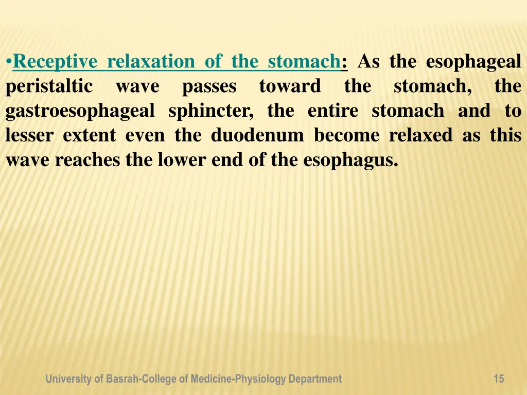 receptive relaxation of the stomach