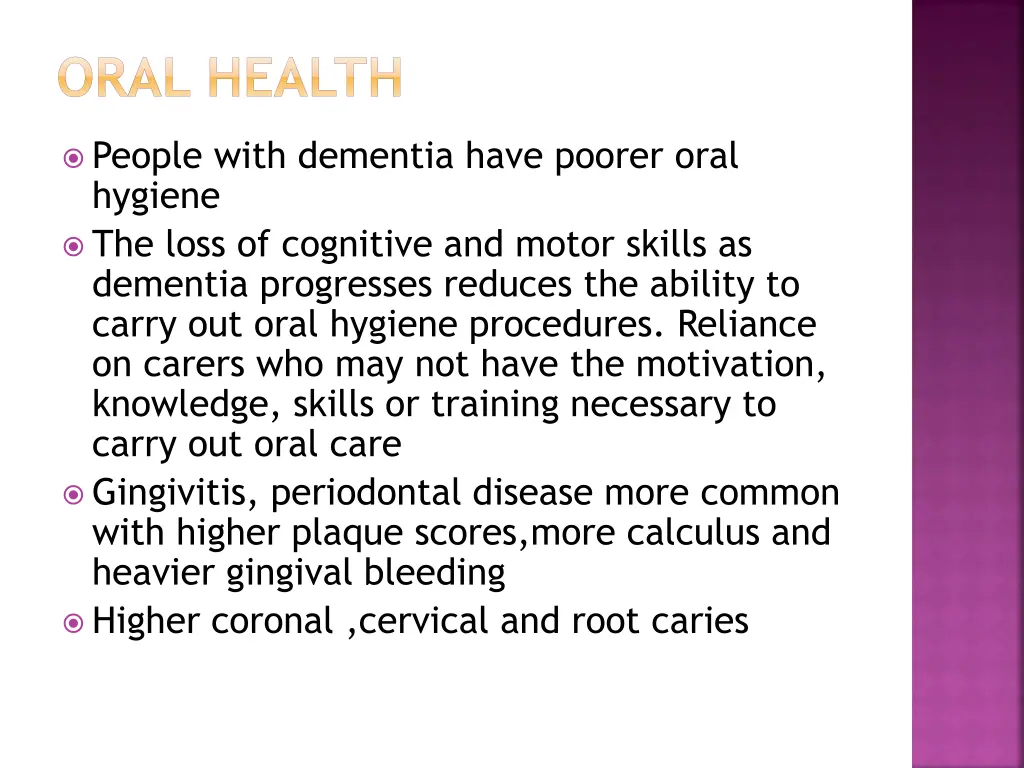 oral health