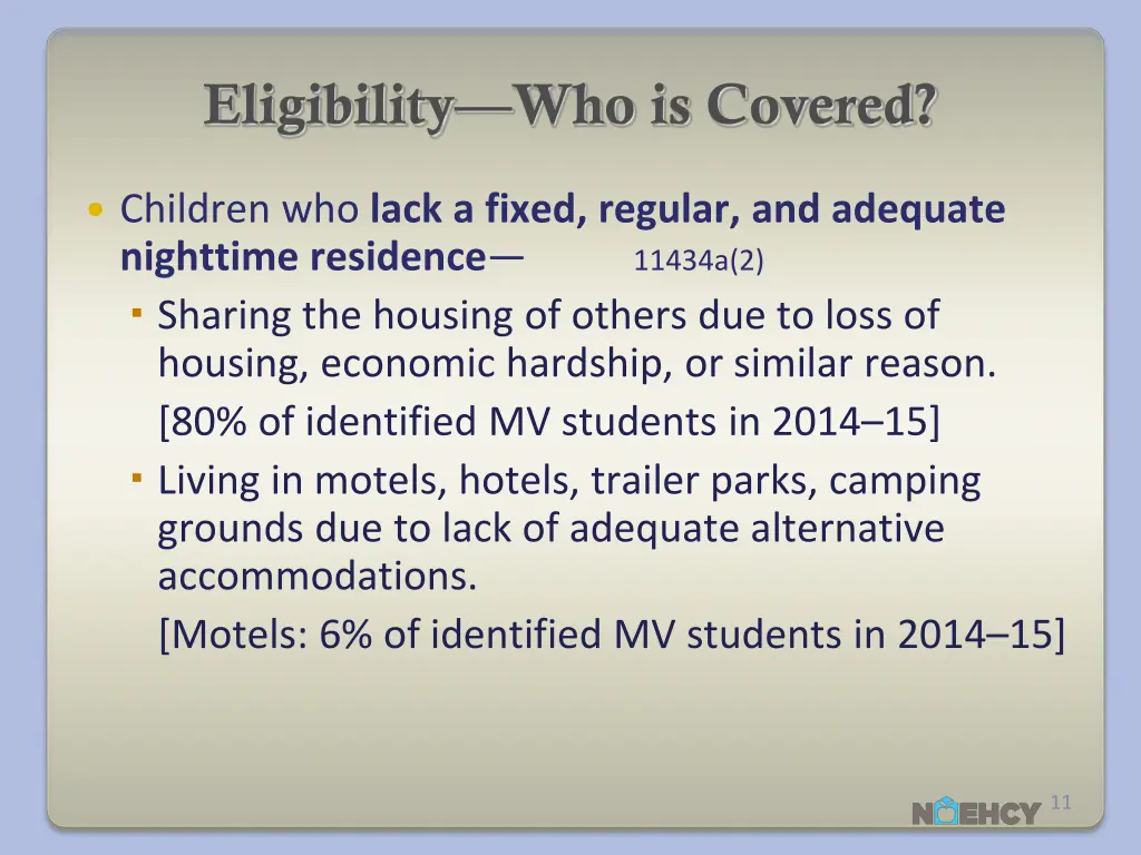eligibility who is covered