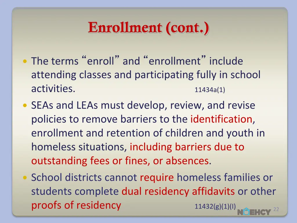 enrollment cont