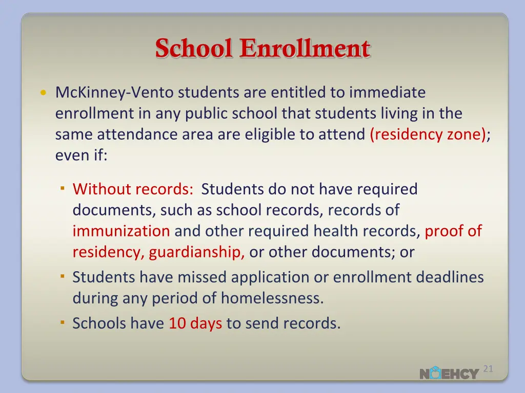 school enrollment