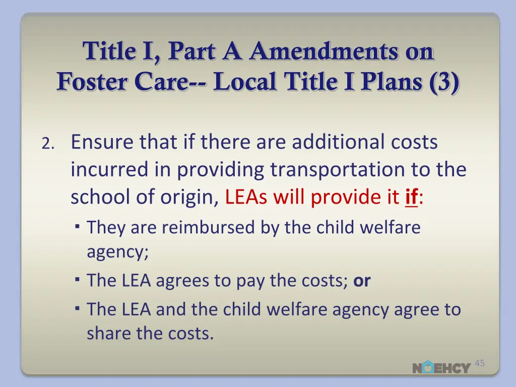 title i part a amendments on foster care local 2