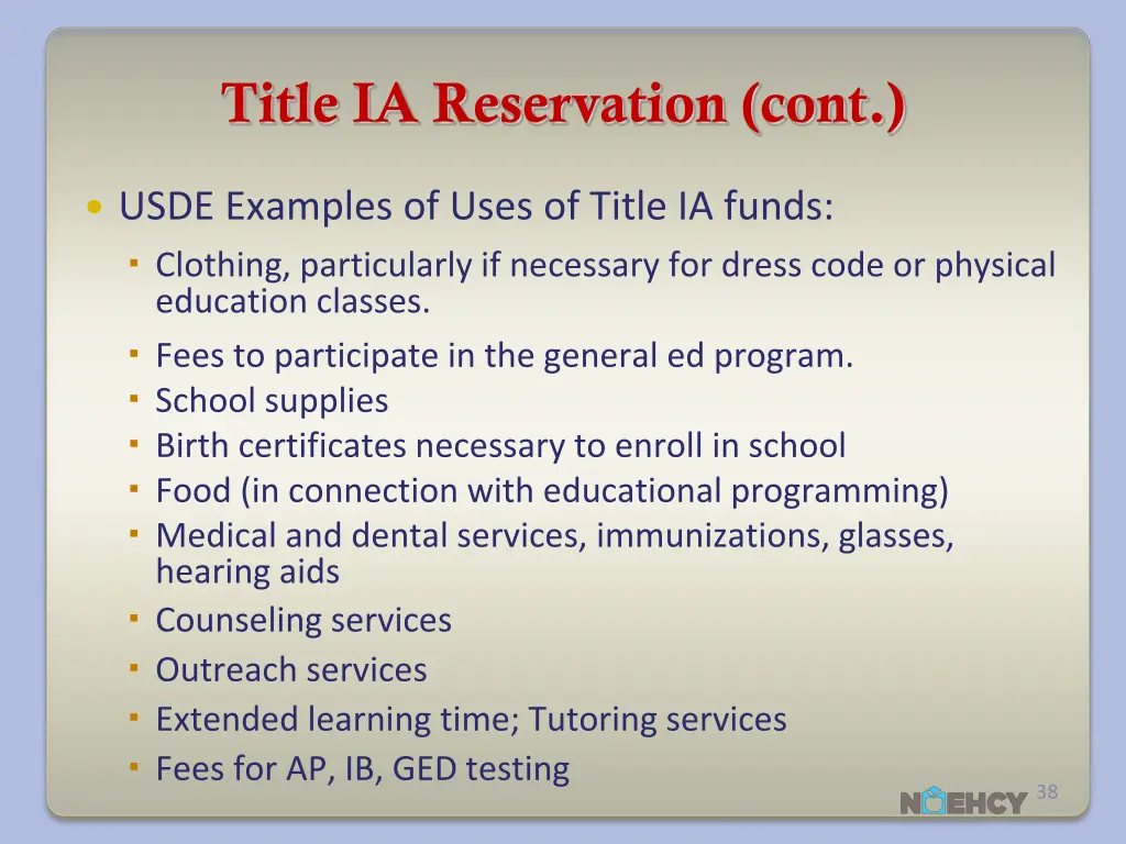 title ia reservation cont 1