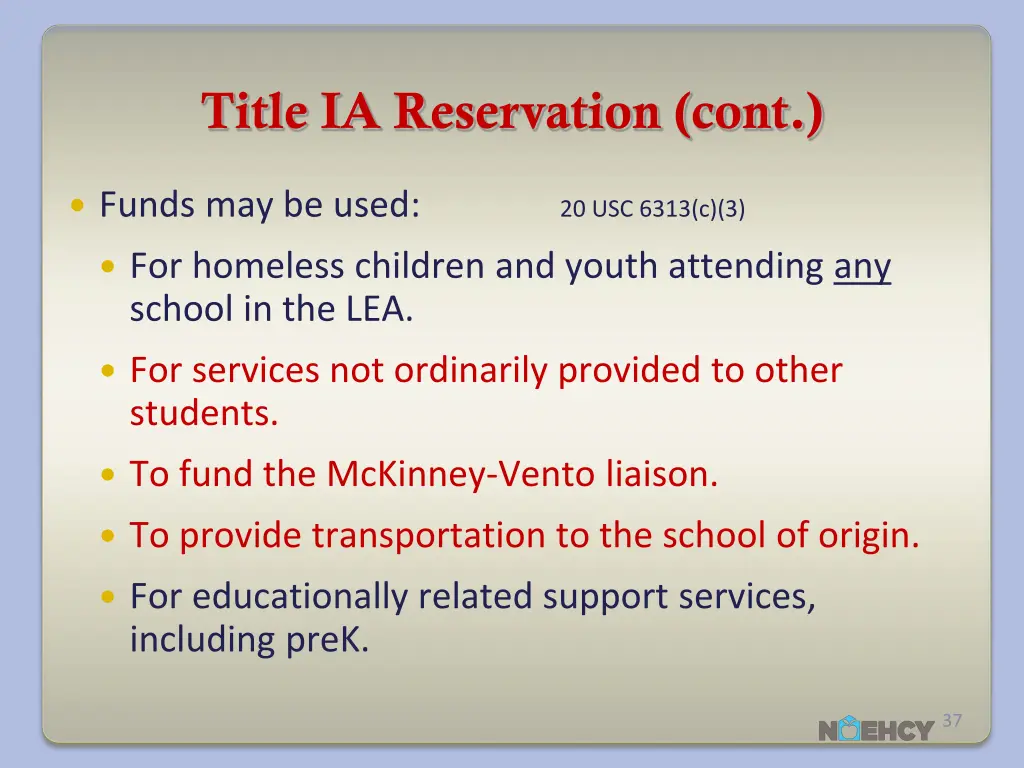 title ia reservation cont