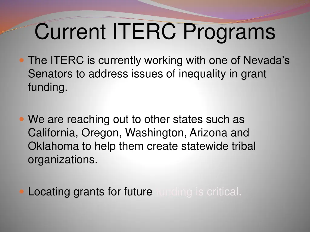 current iterc programs