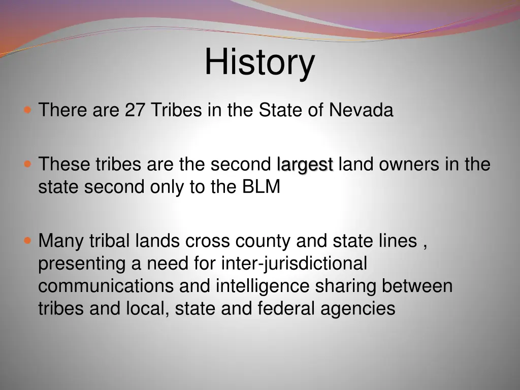 history
