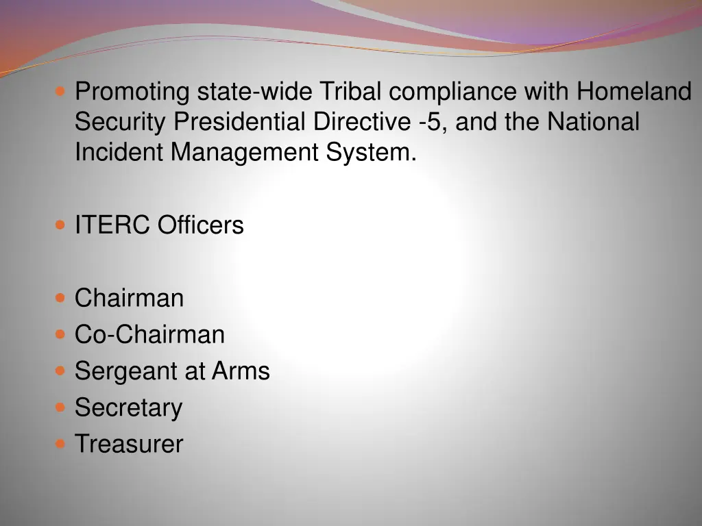 promoting state wide tribal compliance with