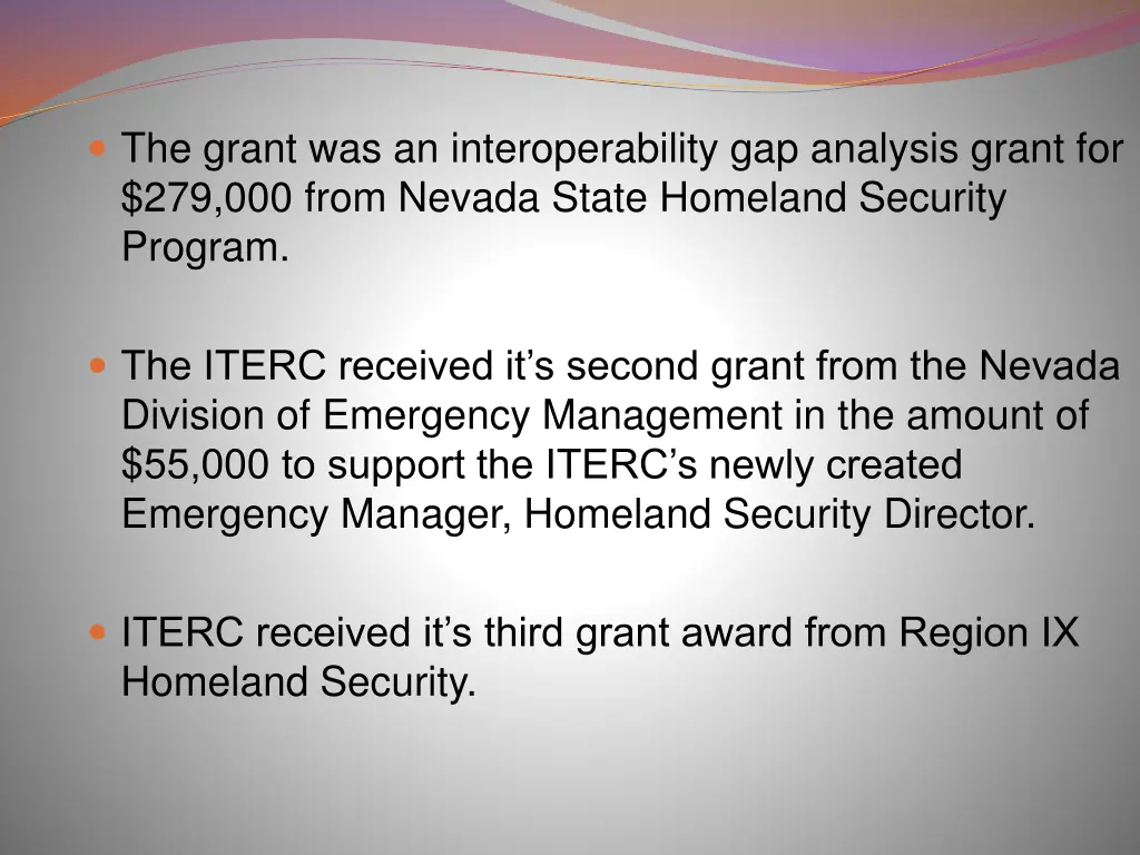 the grant was an interoperability gap analysis