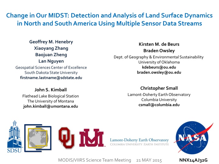 change in our midst detection and analysis