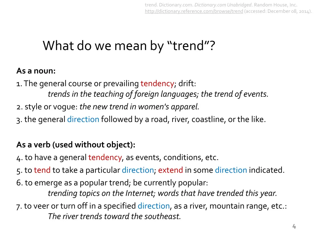 trend dictionary com dictionary com unabridged