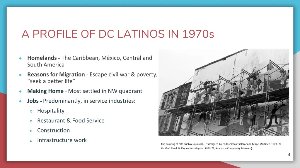 a profile of dc latinos in 1970s
