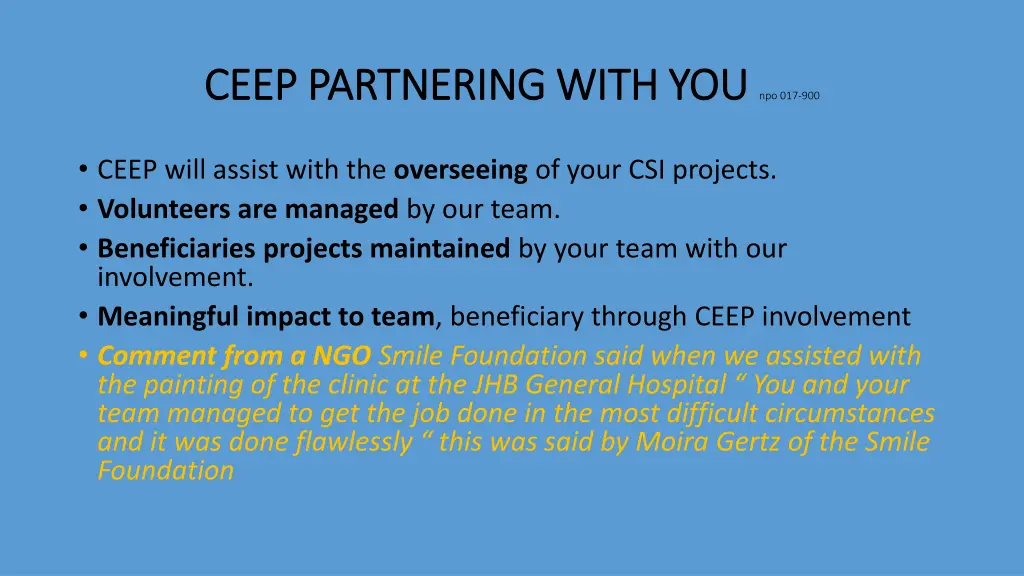 ceep partnering with you ceep partnering with