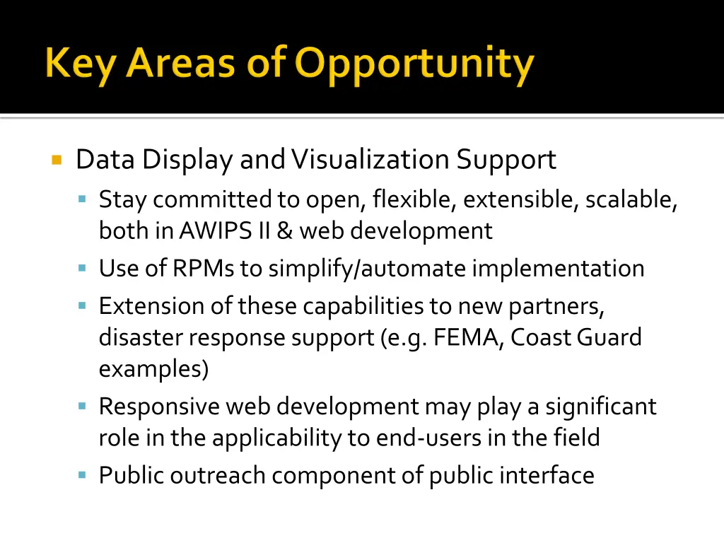 data display and visualization support stay