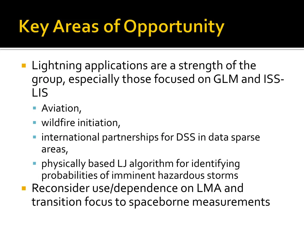 lightning applications are a strength