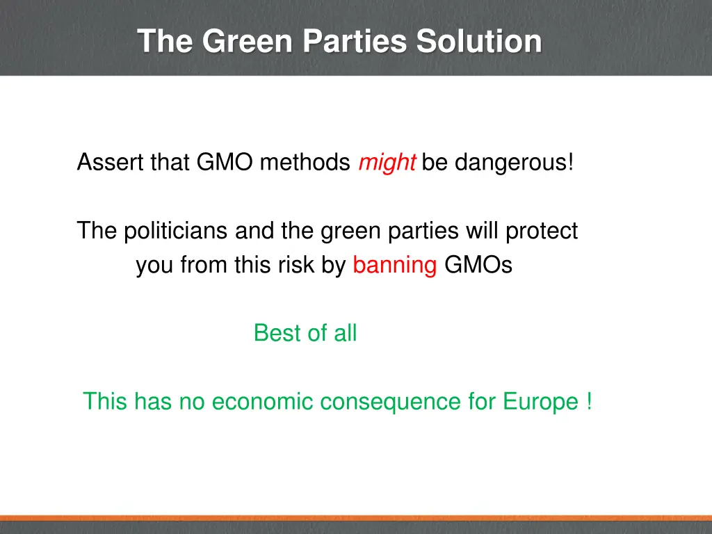 the green parties solution