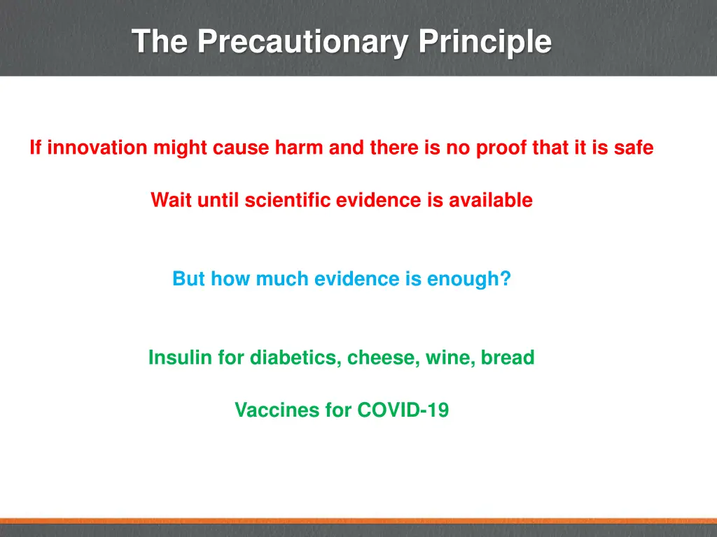 the precautionary principle