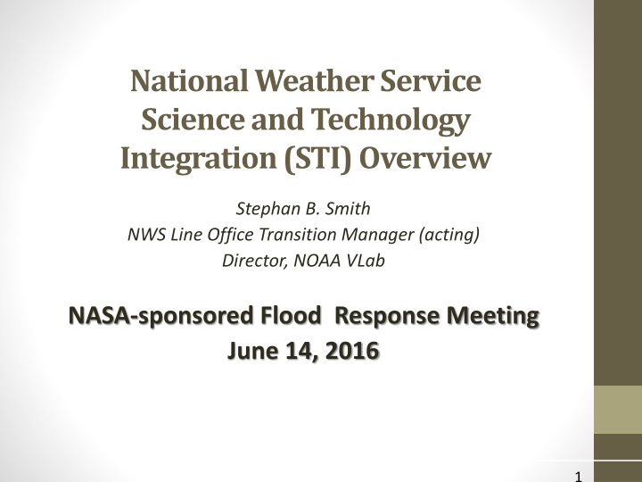 national weather service science and technology