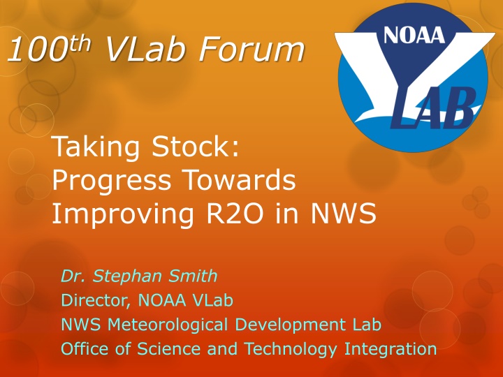 100 th vlab forum