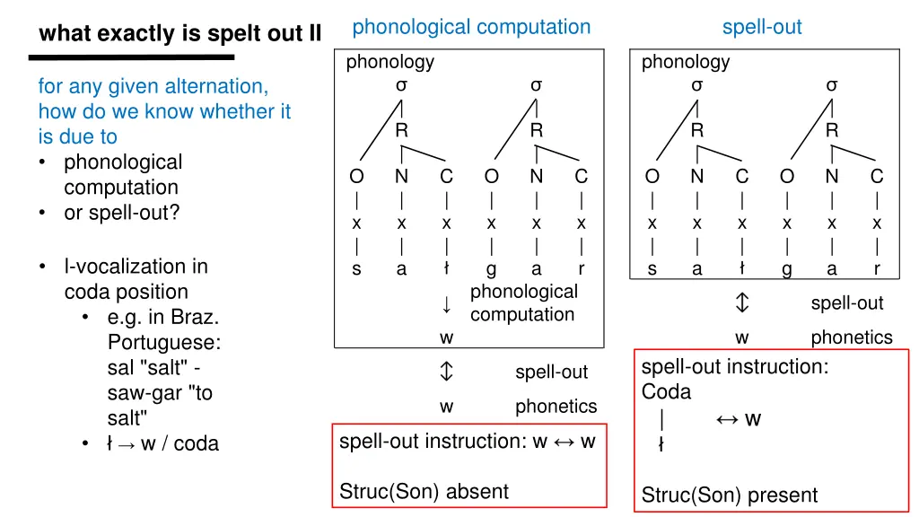 phonological computation