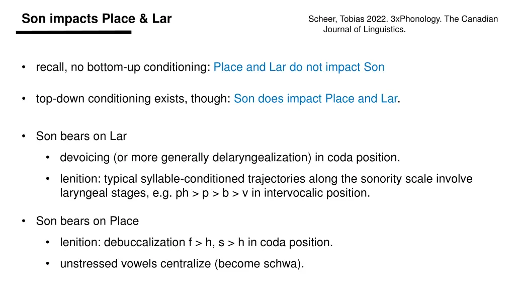 son impacts place lar