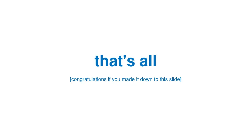 that s all