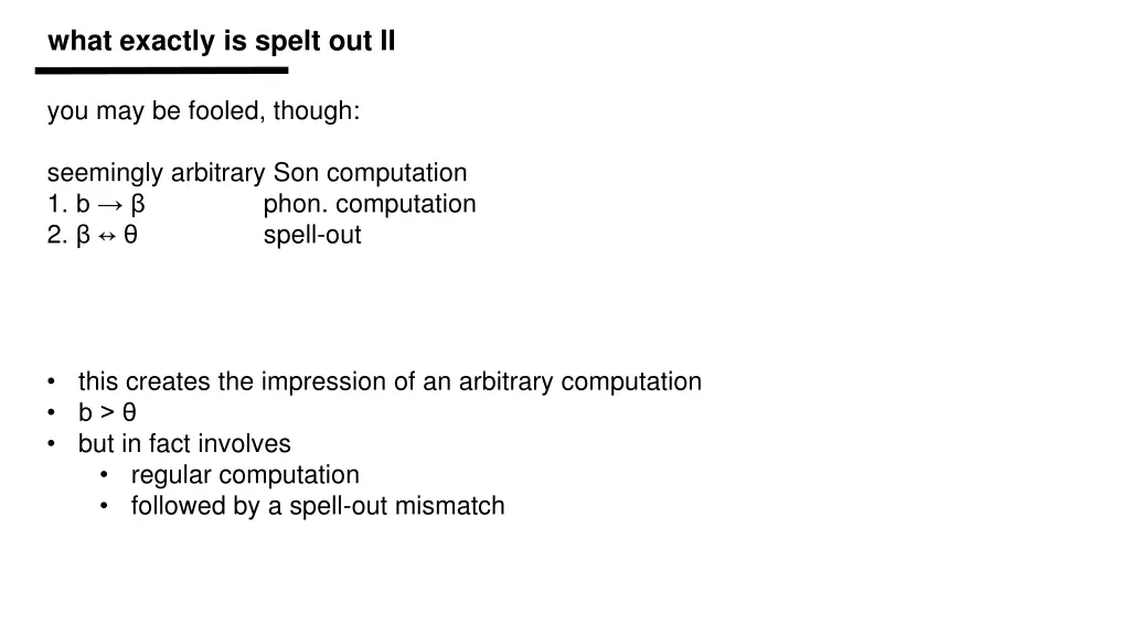 what exactly is spelt out ii 1