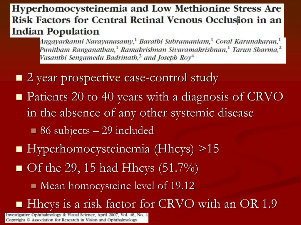 2 year prospective case control study patients