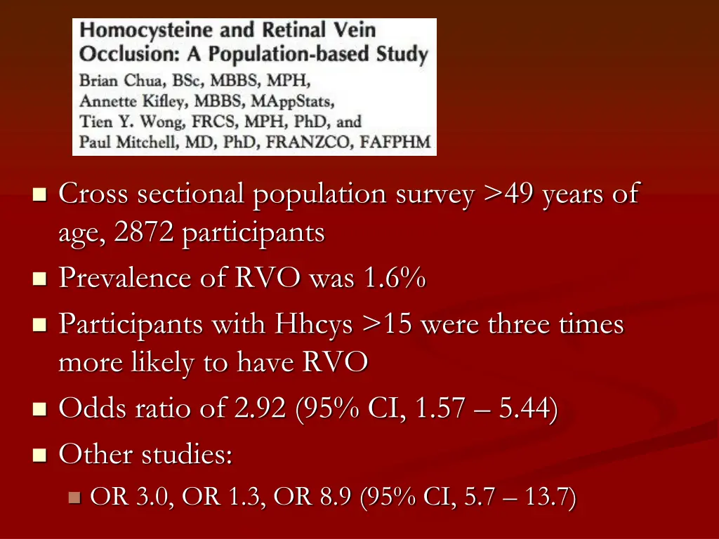 cross sectional population survey 49 years