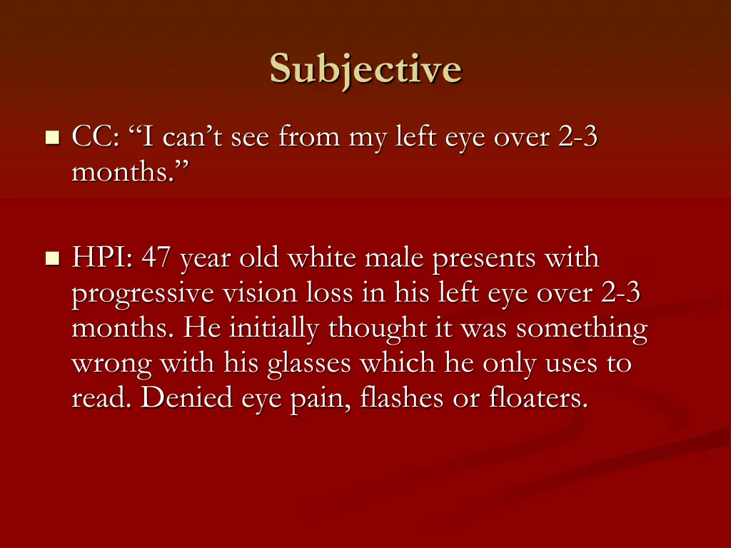 subjective