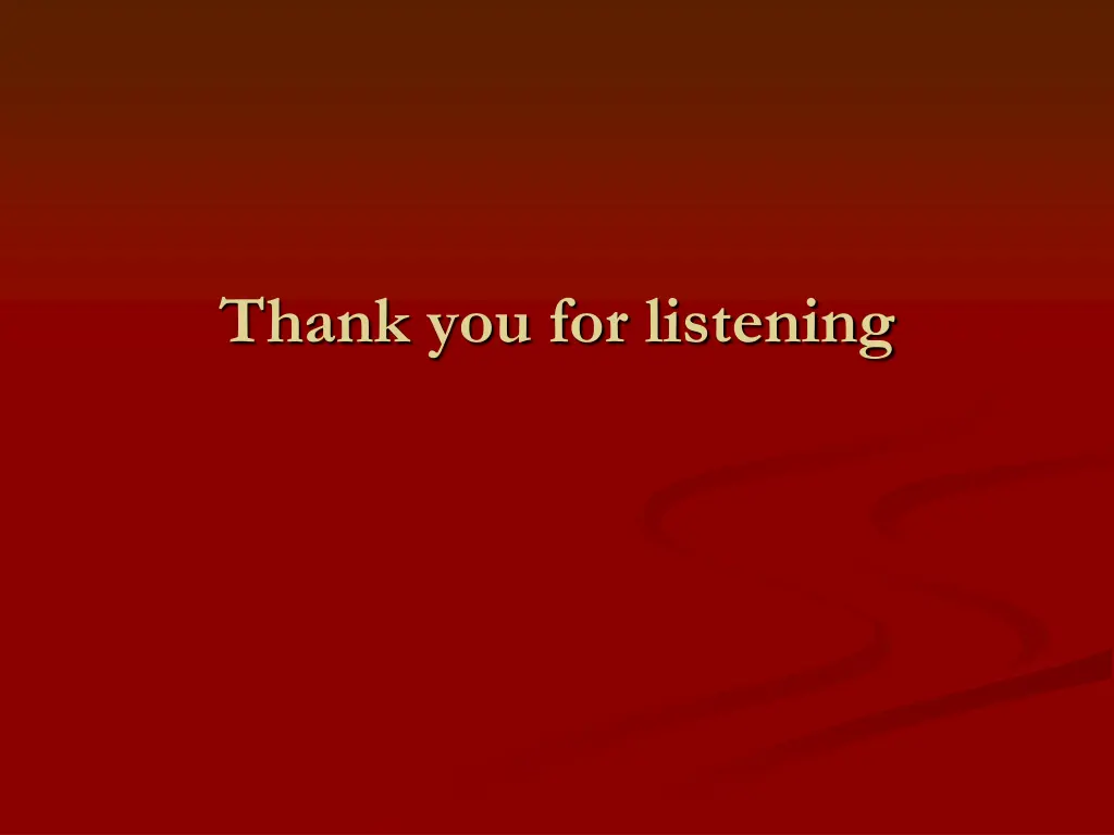 thank you for listening