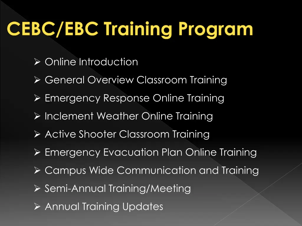 cebc ebc training program