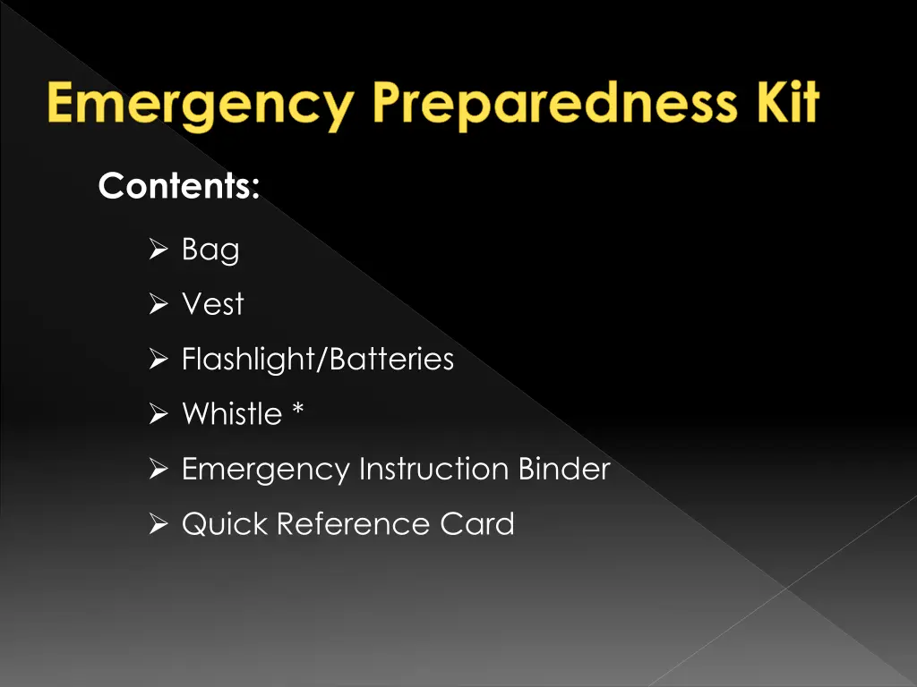 emergency preparedness kit