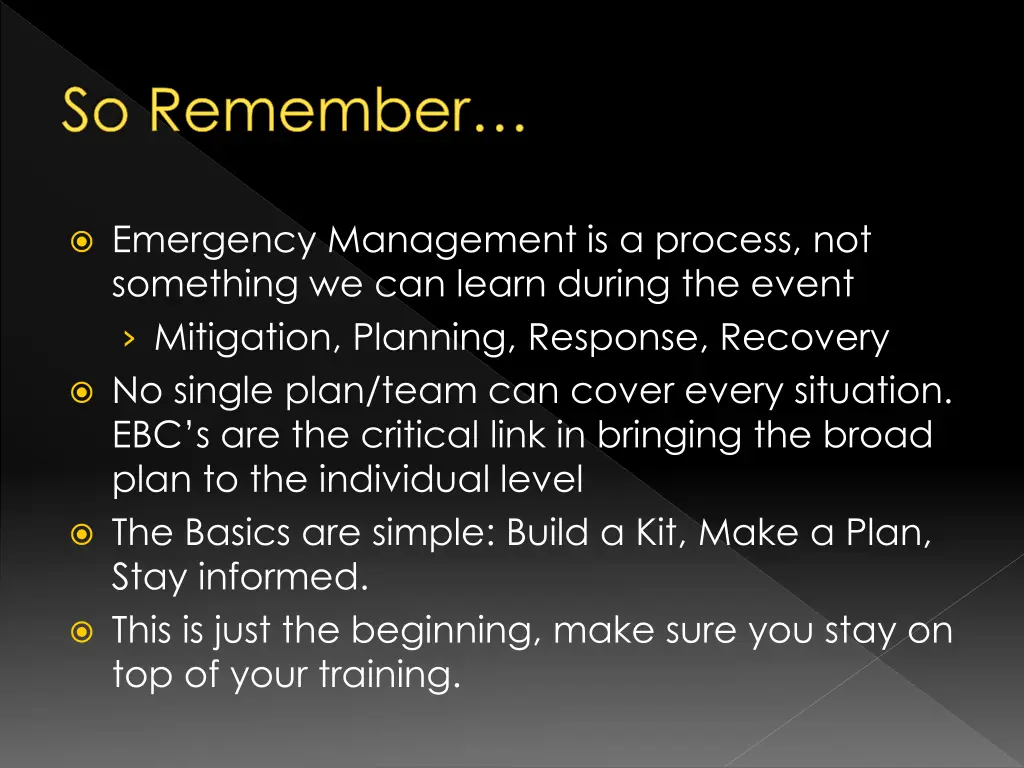 so remember