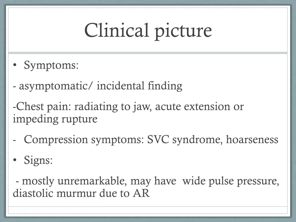 clinical picture
