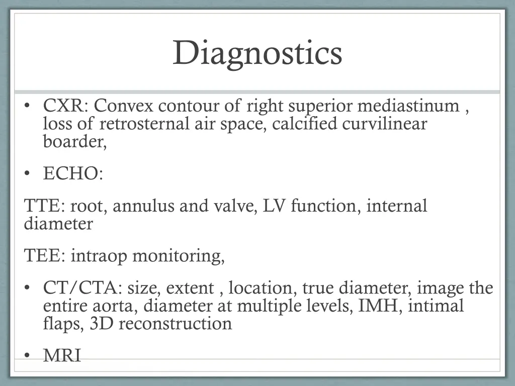 diagnostics