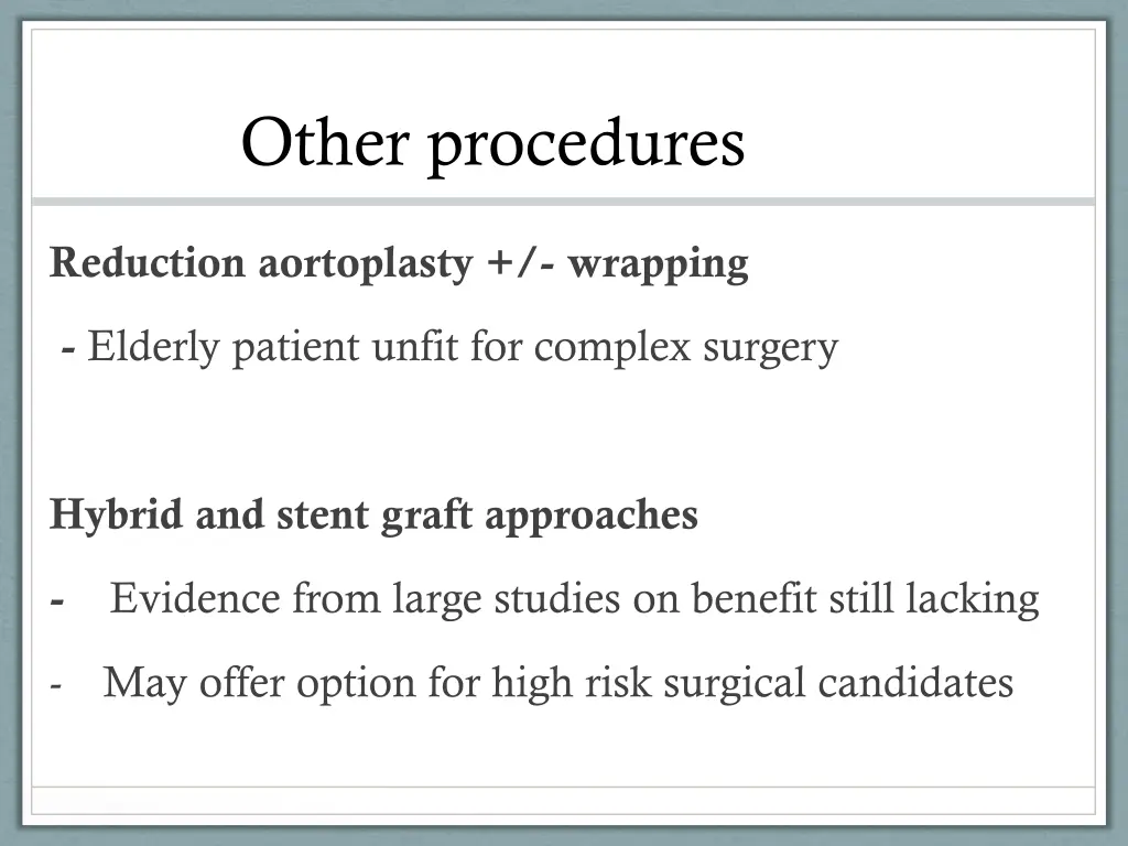 other procedures