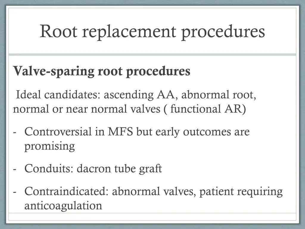 root replacement procedures