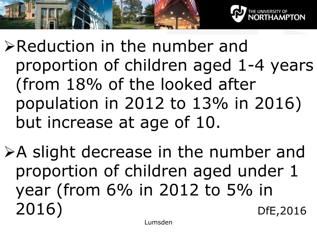 reduction in the number and proportion