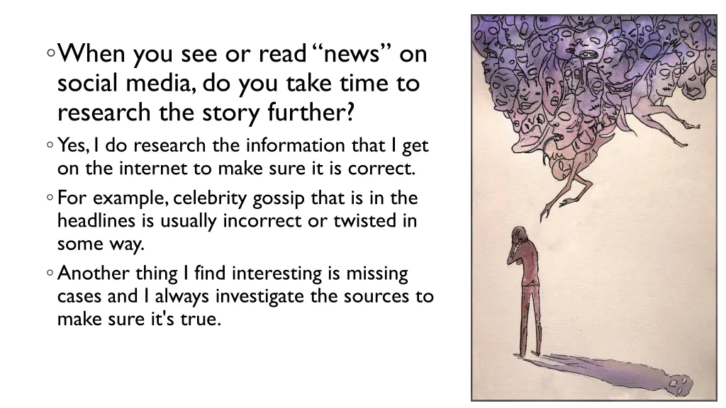 when you see or read news on social media